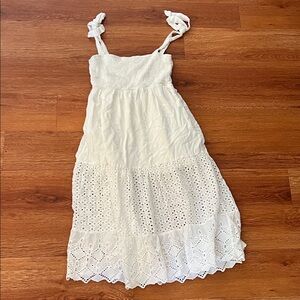 Hummingbird White Eyelet Dress